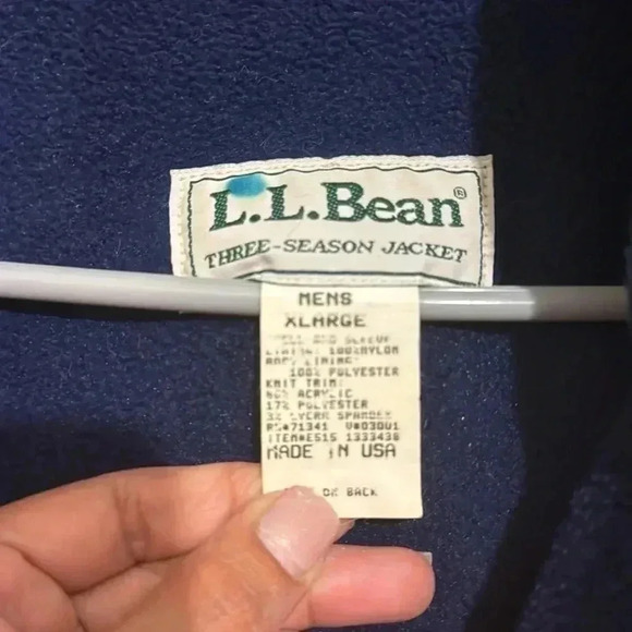 L.L. Bean Vintage Bomber Full Zip Jacket - Picture 5 of 7
